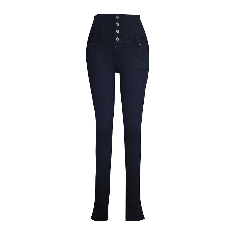 мода четири бутона висок талията кльощава Jean WS1003