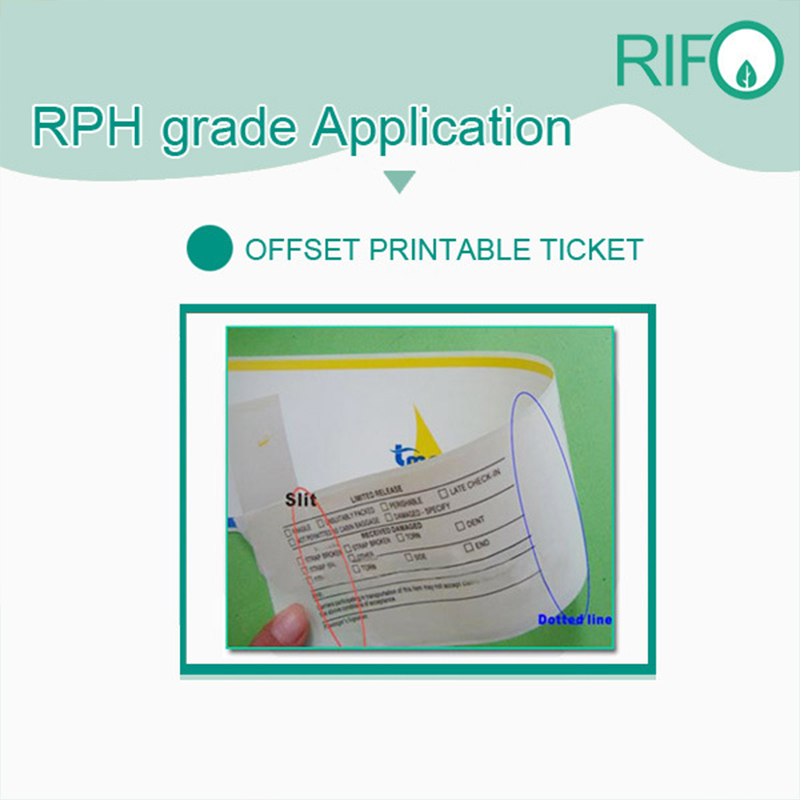 Rph-100 Бяла синтетична хартия BOPP за офсетни печатни материали от списанието