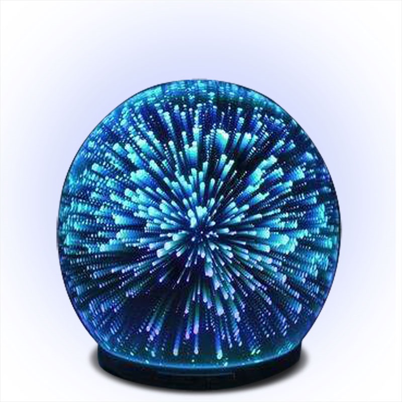 Топка с форма на дъга 3D стъклена фойерверк ултразвуков електронен аромат