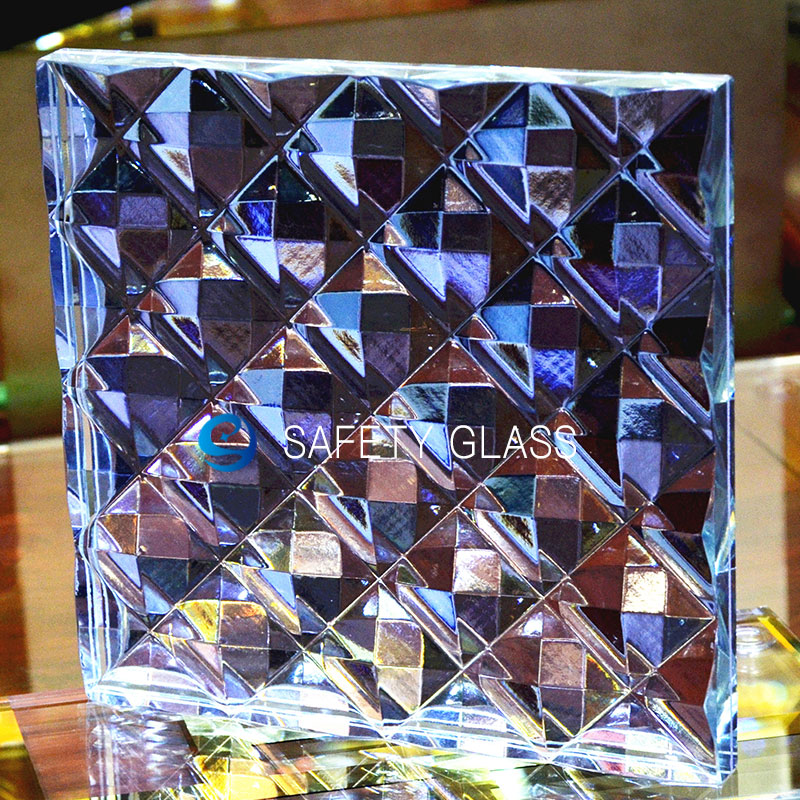 Китай фабрика интериорни декоративни ламинирани тъкани стъкло за преградна стена