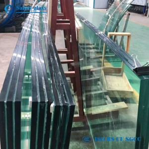 нестандартни размери големи закалено стъкло / jumbo ламинирани стъклени панели за прозорци