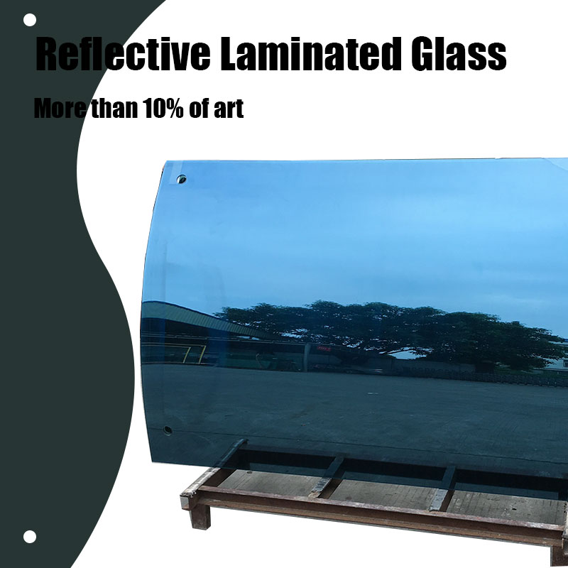 Безопасна извита отразяваща закалена Bent Закалена ламинирана стъклена парапета