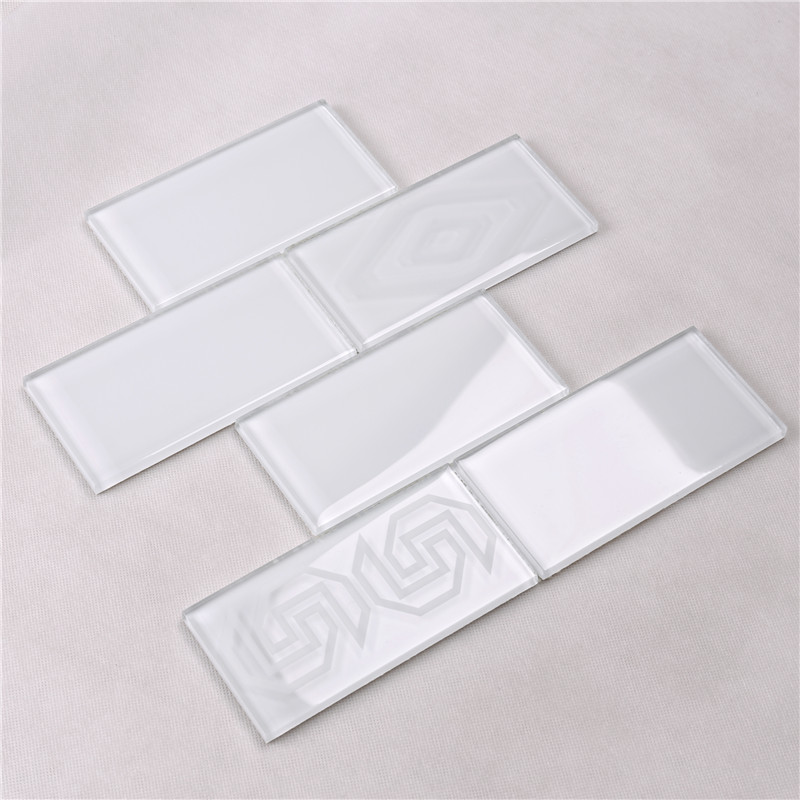 HSP43 Най-новите украсяват бели нехлъзгащи се мозайка стена плочки дизайн