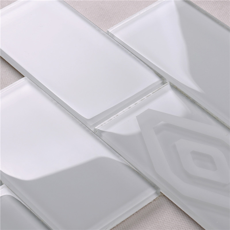 HSP43 Най-новите украсяват бели нехлъзгащи се мозайка стена плочки дизайн