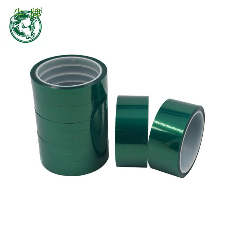 зелена цветна подложка PET термоустойчива самозалепваща лента