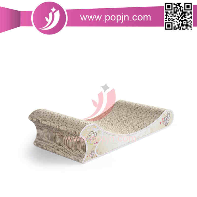 Вълна извита Catnip Cat Scratcher, надраскване пост за котка