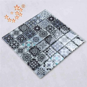 На едро квадратна синя мароканска кристална стъклена мозаечна плочка от кристална порцеланова плочка за стени за украса на клуб...