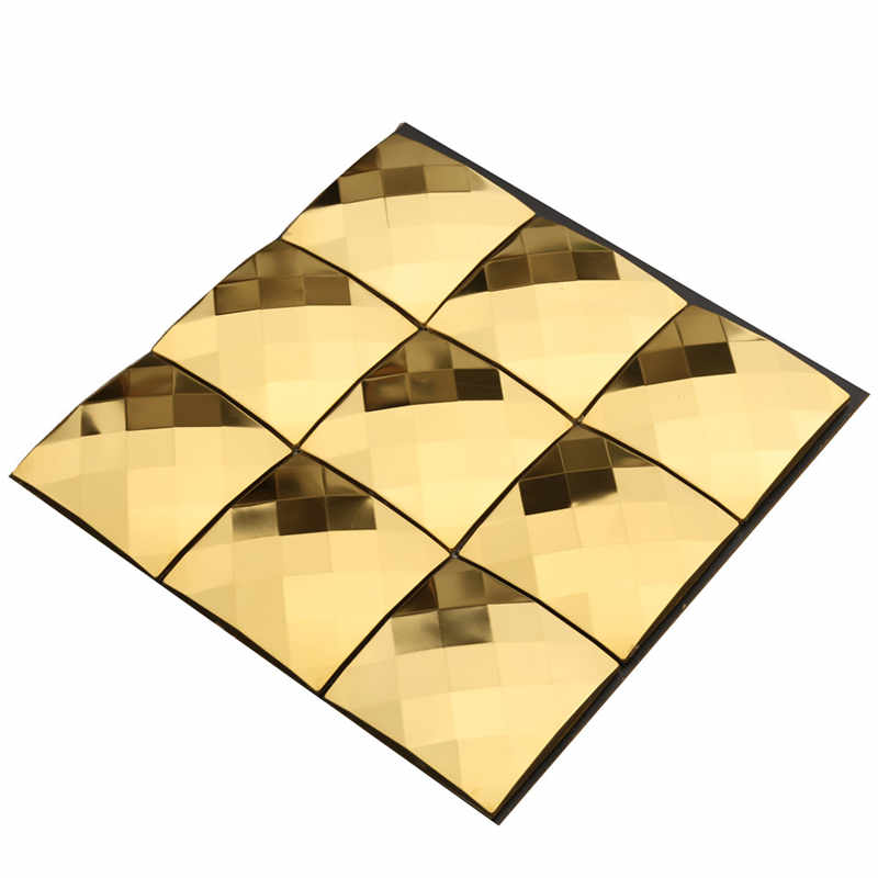 Луксозна мозаечна плочка от златен диамант