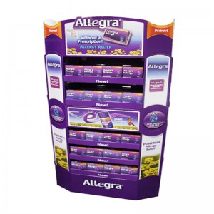 Поставка за дисплей по поръчка на продукти от картон, поставка за гофриран картонен под, рафт за стойка за дисплей от хартия