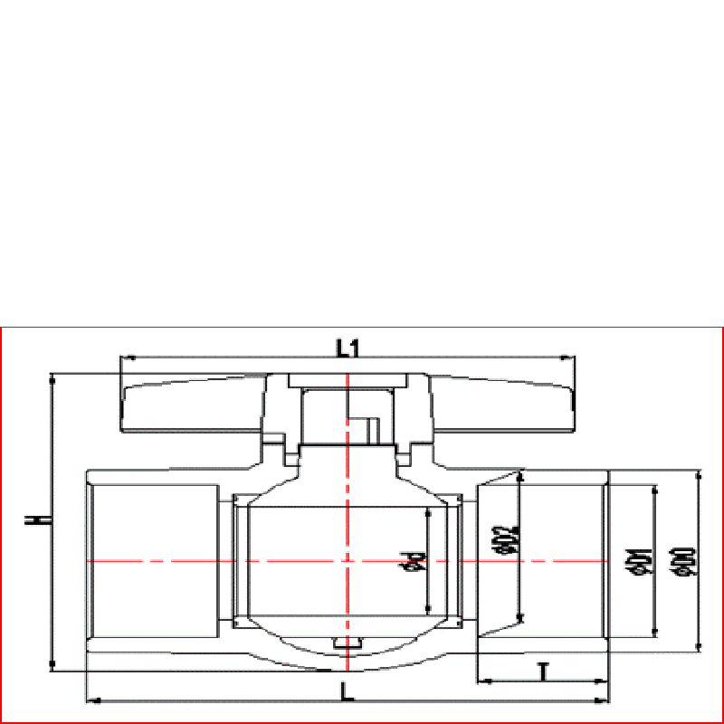 upvc компактен сачмен клапан