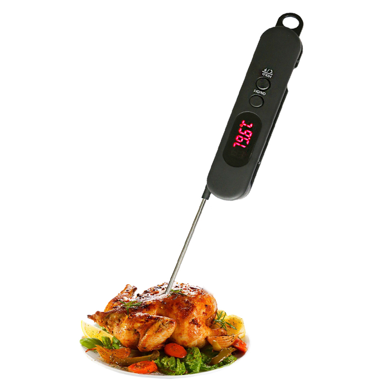 Цифров термометър за месо за четене от неръждаема стомана с незабавно четене за скара