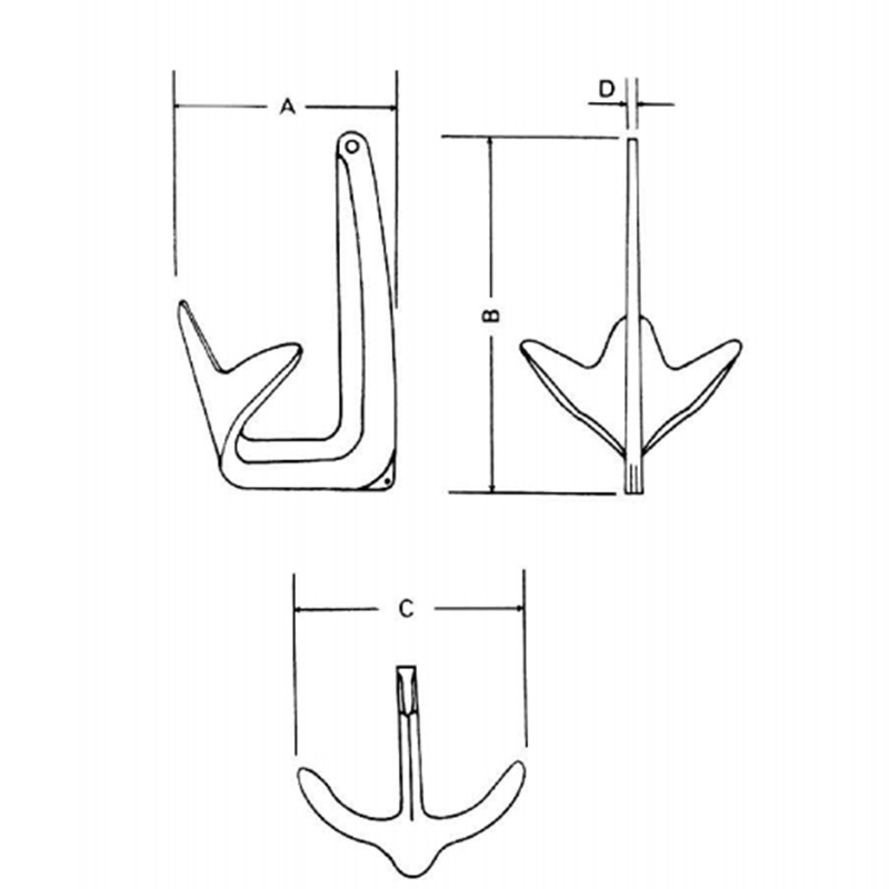 Поцинкована котва Брус за лодка