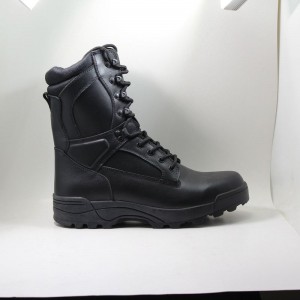 Мъжки военни боти с естествена кожа, бои с цип