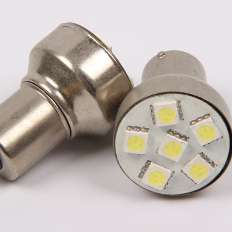 светлини за завой на автомобил 6smd 5050 мигач светлина s25 1156 p21w