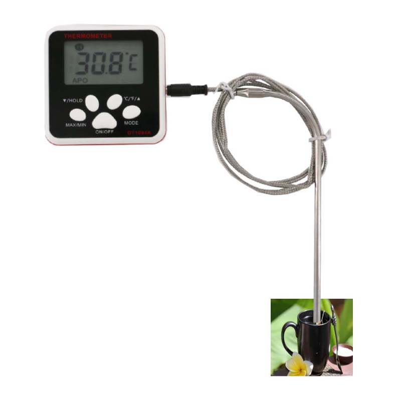 Дигитален термометър за храна с LCD дисплей с незабавно четене на сонда от неръждаема стомана
