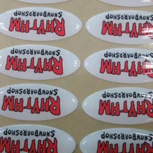 Напечатани по поръчка 3M силни самозалепващи се 3D епоксидни полиуретанови етикети с куполна смола