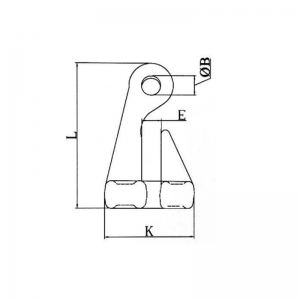 Кована кука за закачане на легирани очи ZP