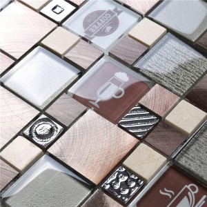 HUV11 Гореща продажба на интериорна декорация Водоустойчива стъклена мозаечна плочка за плочки за декорация на стена