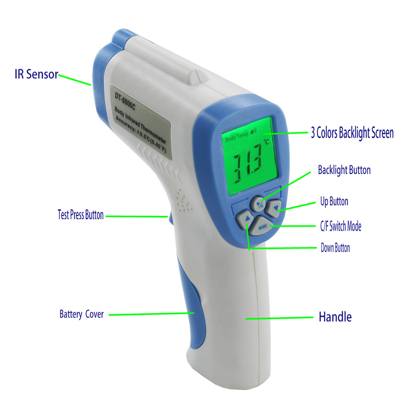 + -0,3C / 0,54F Точност и 32 до 43Celsius Температурен диапазон Клиничен термометър за деца и възрастни старци и т.н.