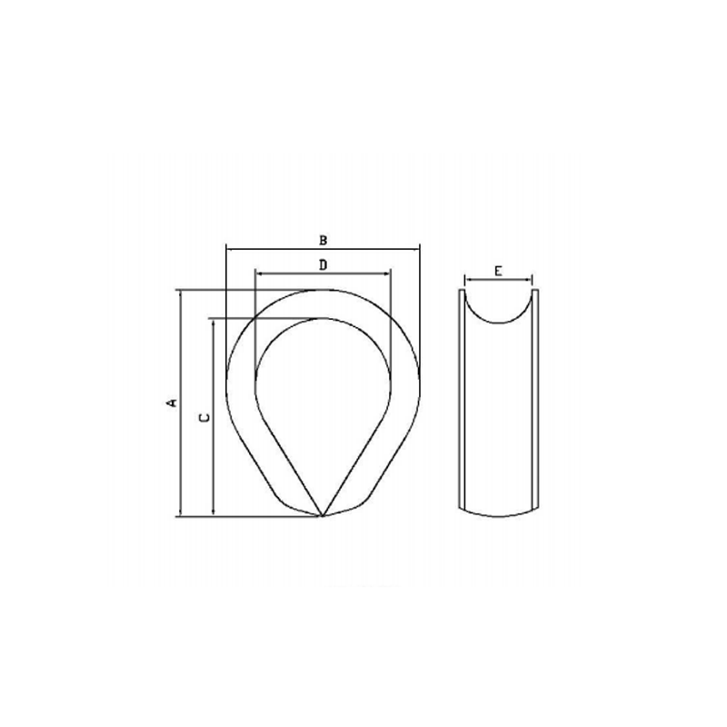 Поцинкована стомана K-3 Thimble за влакнесто въже