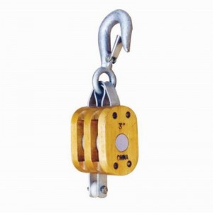 Редовен дървен блок-двойник с кука