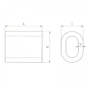 Стоманен овален ръкав S-506 без конус