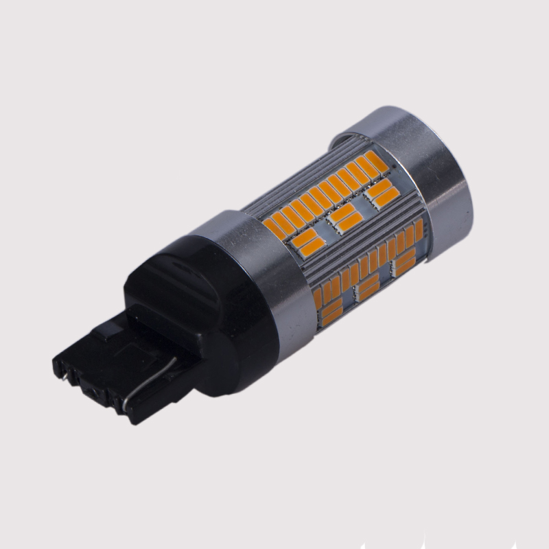 супер canbus грешка 1.8A реално 21W 105smd 4014 1100LM P21W PY21W W21W 7440 3156 LED мигач