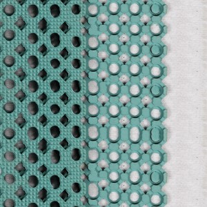 Водоустойчива гумена постелка с отводнителна дупка за ресторант