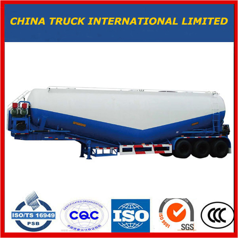 Tri-Axle 50 тона цистерна за прахови циментови камиони с полуремарке