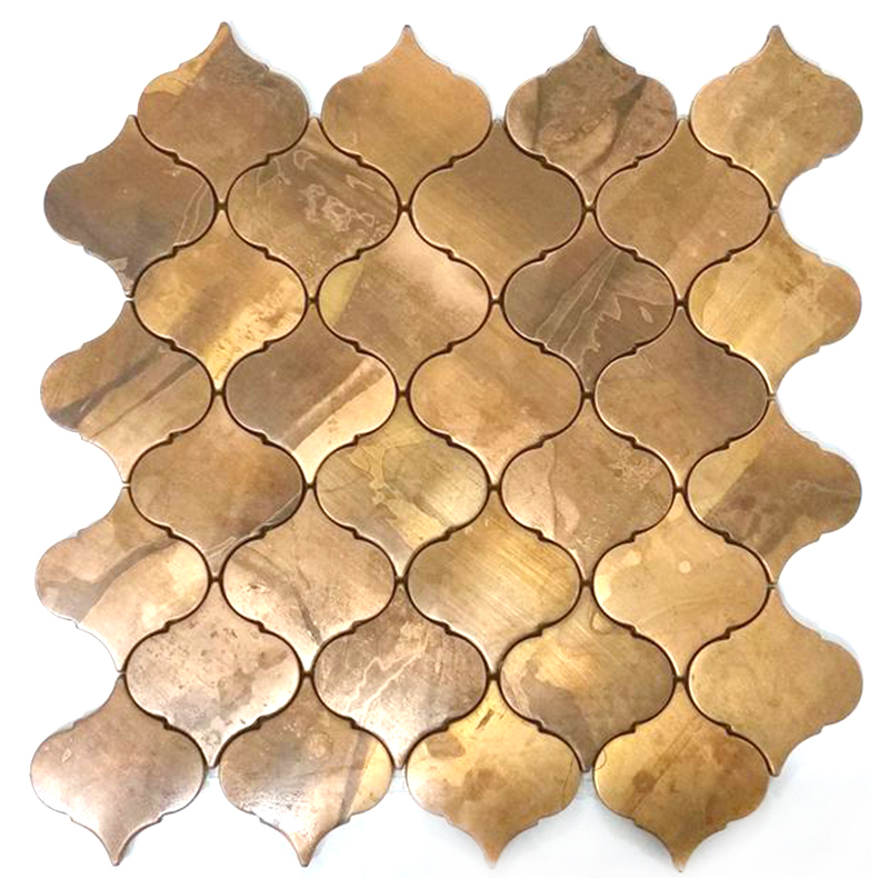 Метални стенни плочки Backsplash фенер плочки антични месингови медни мозаечни плочки