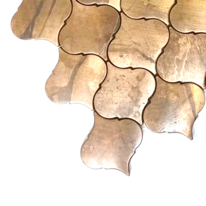 Метални стенни плочки Backsplash фенер плочки антични месингови медни мозаечни плочки
