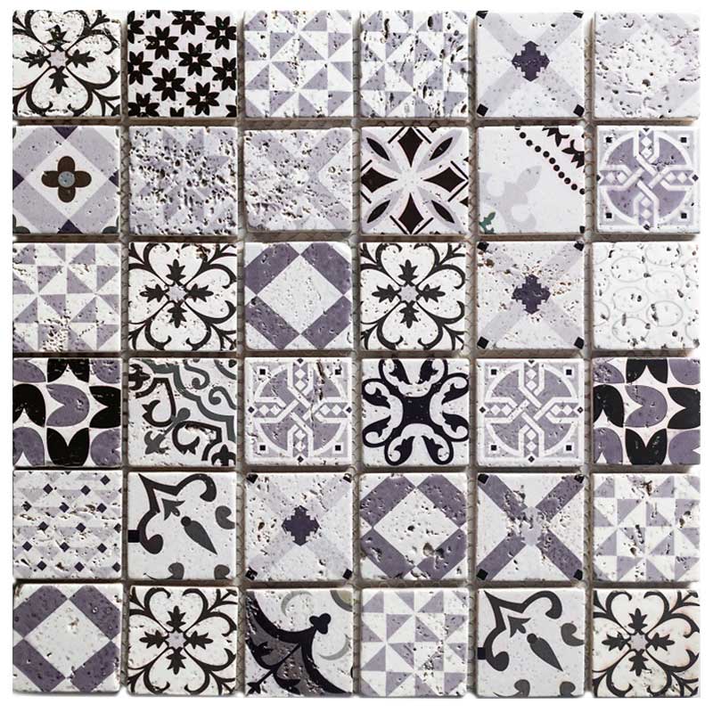 Модна мароканска мозаечна мозайка в стила на водна струя за плочки Backsplash