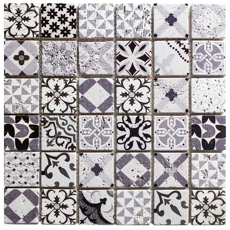 Модна мароканска мозаечна мозайка в стила на водна струя за плочки Backsplash