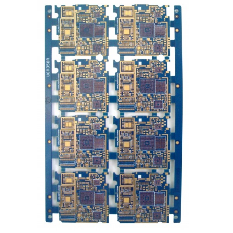 4 слойна високочестотна HDI хибридна PCB Vias, пълна със смола