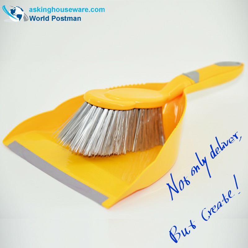 Метла за четка Akbrand Dustpan с мек вход за прах TPR и мека дръжка TPR