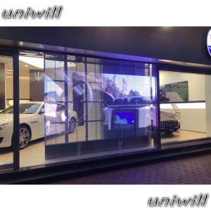 Висококачествен светодиоден дисплей с пълноцветен прозрачен светодиоден екран / P3.91 екран