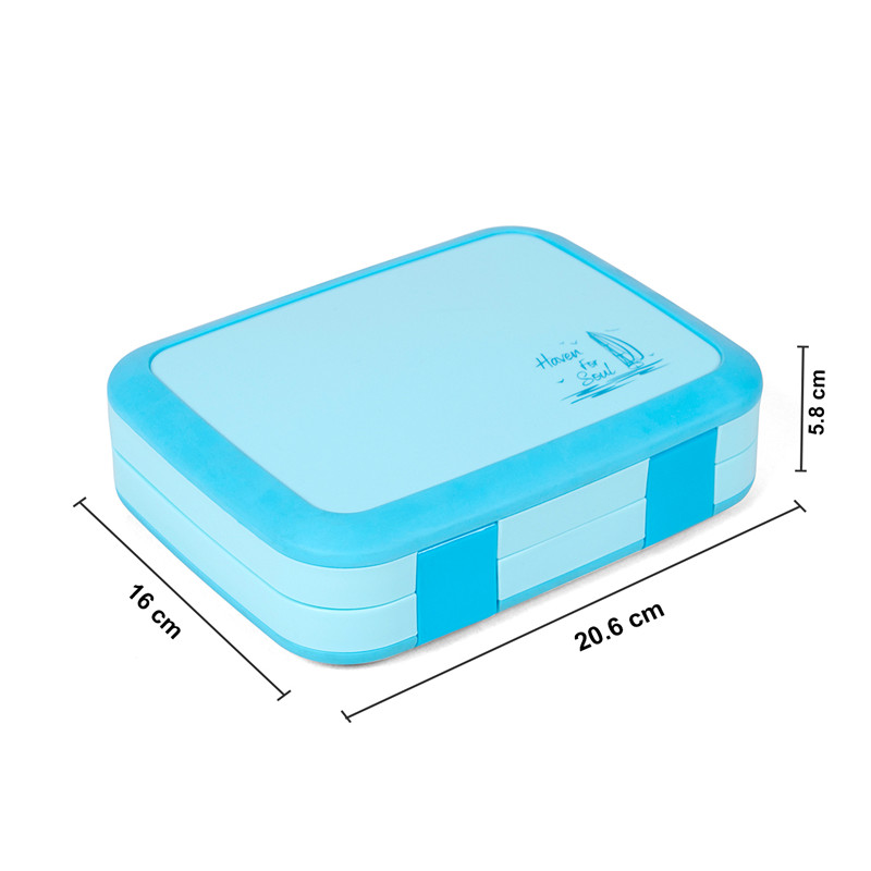 Пластмасов BPA безплатно херметичен детски контейнер за обяд Bento