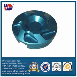 OEM производител CNC струговане и фрезоване на алуминиеви резервни части с оцветяване анодизиране