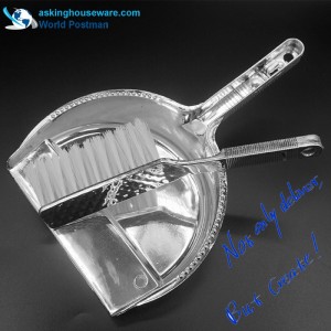 Метла за четка с полукръгла Akbrand със сребърна дълга дръжка