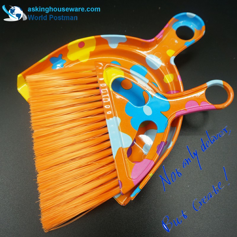 Akbrand Жълта цветна вода Марка Dustpan Четка с малки размери