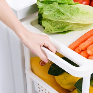 Склад Кухненска светлина 3-слойна пластмасова рафт за съхранение