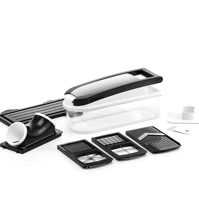 4IN 1 Зеленчуков котлет Mandoline Slicer - Стъклени контейнери Спиралайзер