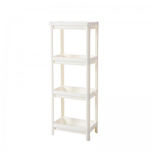 Висококачествен 4-слоен многофункционален шкаф за съхранение на пластмасова кухня