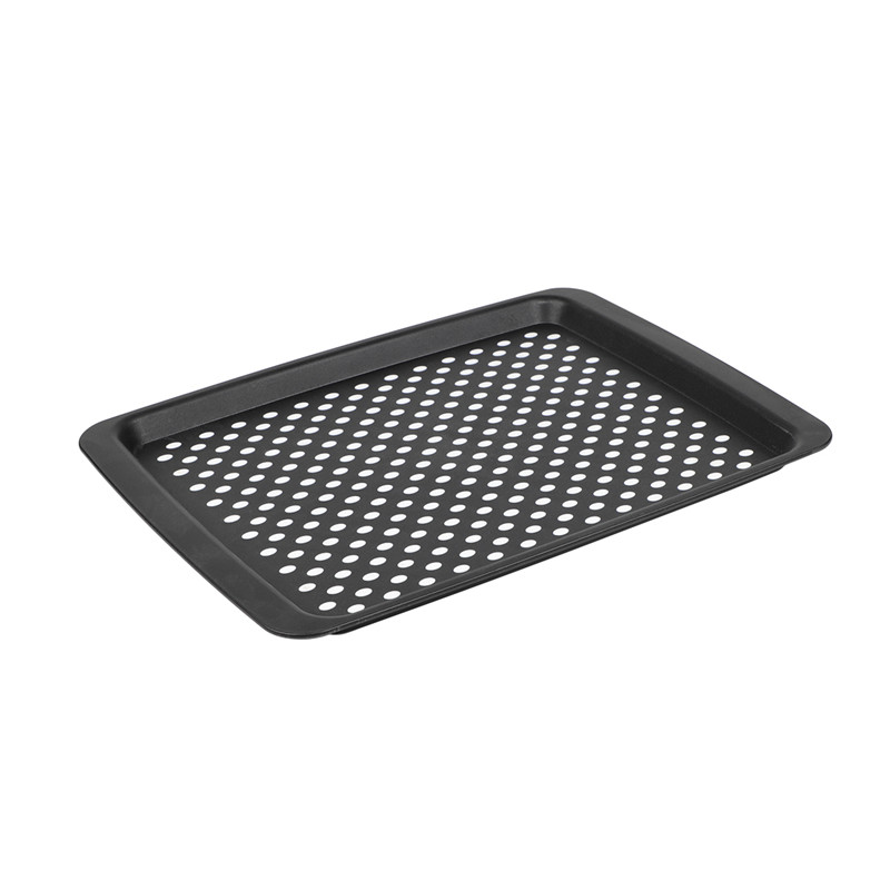 Подаване на черна тавичка за бързо хранене PP Plastic Rectangle