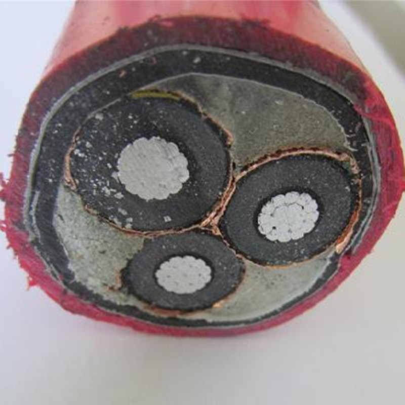 Средно напрежение 11KV 3-ядрен брониран кабел / PVC Swa електрически кабелен стоманен проводник