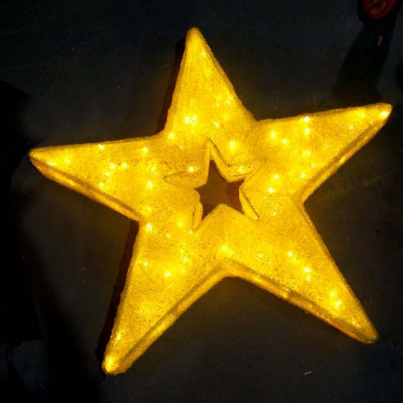 Коледни декорации LED Star Топло бяло LED осветление звезди