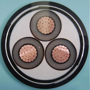 1-30KV 6 мм 3-ядрен Swa брониран кабел IEC60502, SANS 1339, BS 6622, AS / NZS1429.1, NFC 33226, CSA C 68.5