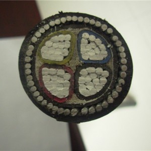 600v Xlpe алуминиев брониран кабел Swa кабел Hdpe яке 150 Mm 4 ядрен брониран кабел