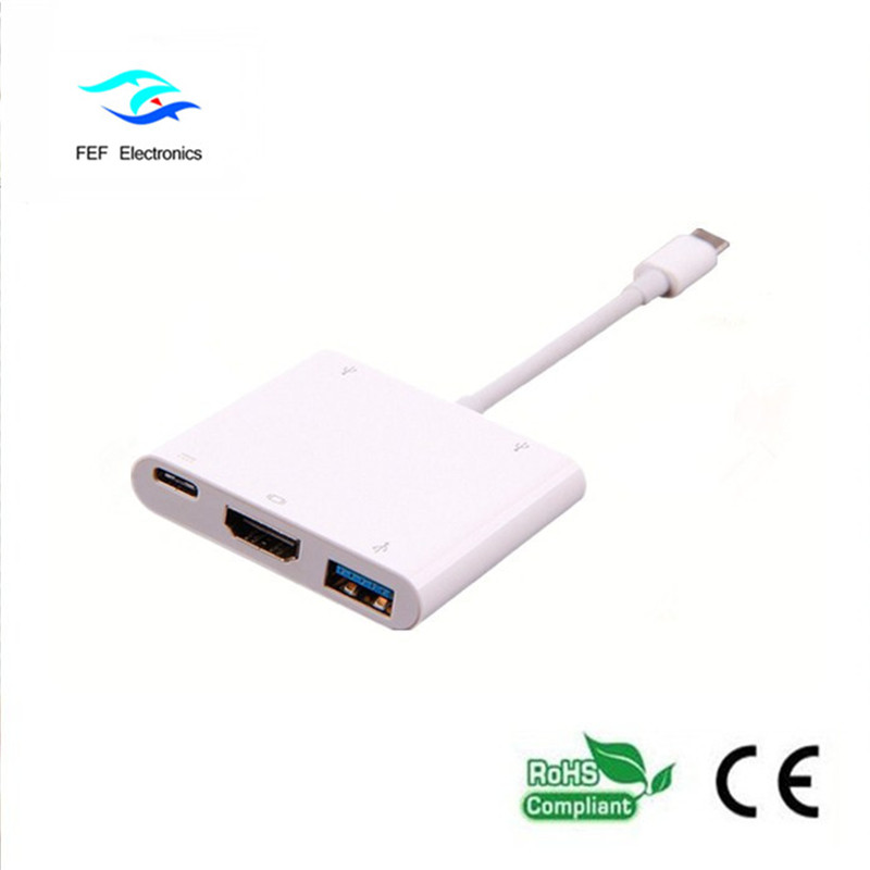 USB 3.1 type-c към HDM1 + ​​USB 3.0 + PD