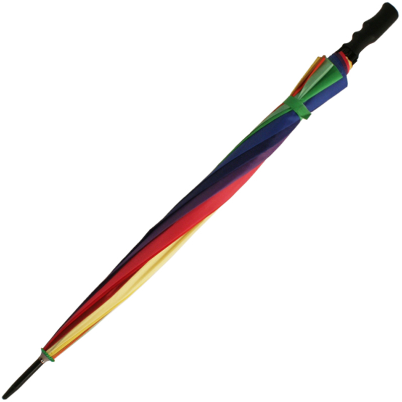 Цветно персонализирано лого Rainbow водоустойчив голф чадър за промоция